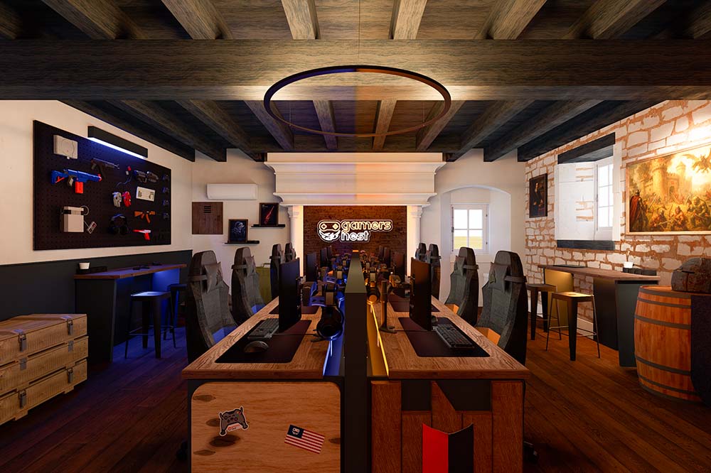 Salle Gaming PC - Gîte Gamers Nest