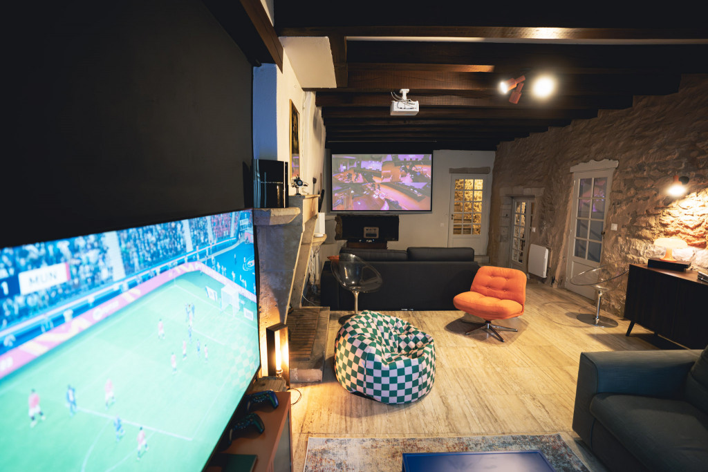 Salon Console Gîte Gaming Gamers Nest